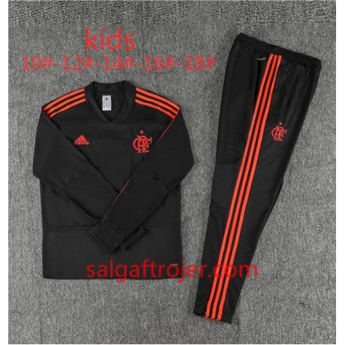 Flamengo Børn Sweatshirt Dragt Sort 2018-2019 Flamengo Børn Sweatshirt Dragt Sort 2018-2019